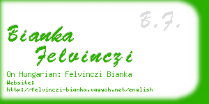 bianka felvinczi business card